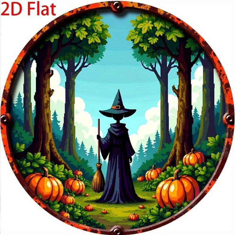 2D Flat Hanging Decorative Metal Sign Hand Painted Art