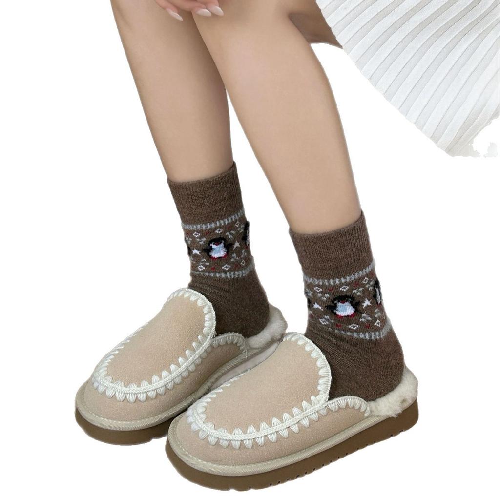 Tutu Bear Bear, Thickened Warm Cartoon Medium Tube Socks Wool Socks Stacking Socks Children