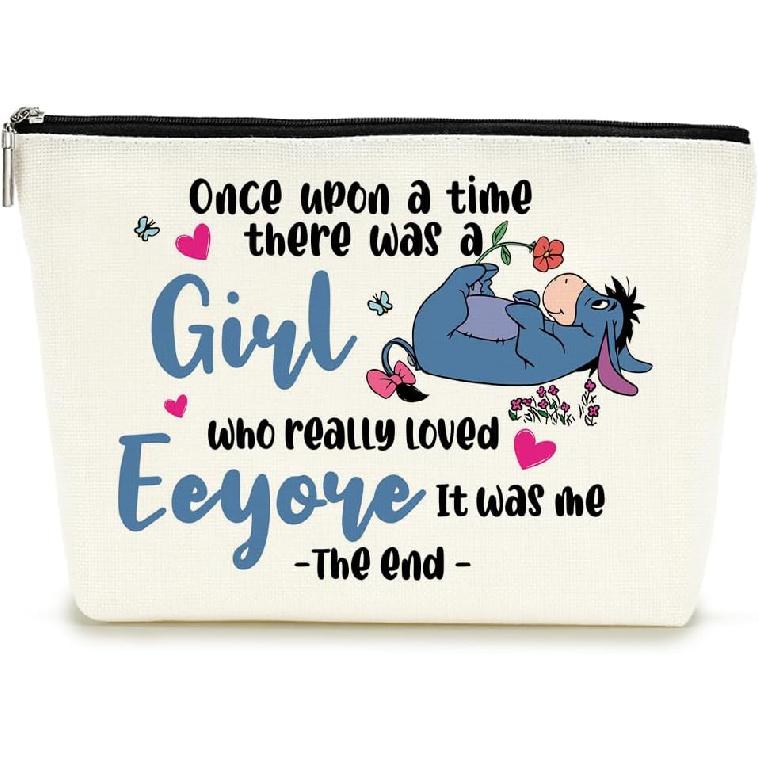 Decohim Cartoon Donkey Makeup Bag Cosmetic Bag Trip Toiletry Bag Funny Cartoon Character Lover Birthday Graduation Gifts for Women Movie Fans Sister