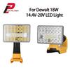 For Dewalt Light Tool Light Indoor and Outdoor Light Led Light Work Light for Dewalt 18V Li-ion Battery DCB201 DCB200 9W 18W
