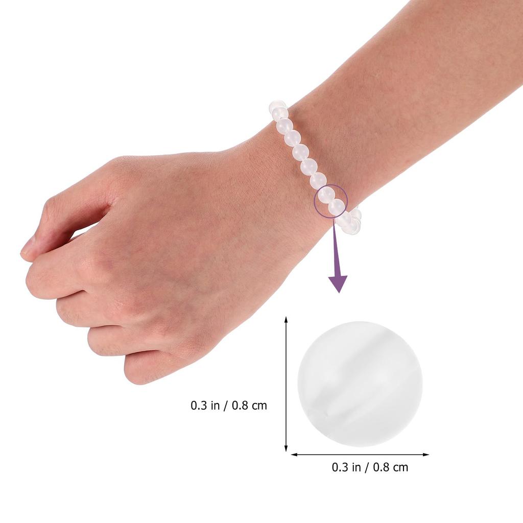 Operitacx 1000pcs UV Color Beads, 0.3 Inch Plastic Round UV Reactive Neon Beads for Necklaces, Bracelets, DIY Crafts