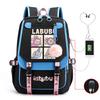 Cute LABUBU cartoon printed backpack for junior high school students with large capacity ins wind school bag