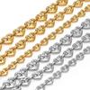 1 Meter Edelstahl Große Schwere Klumpige Herzketten für DIY Schmuck Handgefertigte Hip Hop Halsketten Zubehör Damen Ohrringe Herstellung