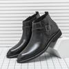 Retro Men Chelsea Boots Men Comfortable and Fashionable Leather Boots European Outdoor Training Brand Men Boots Sizes 38-46