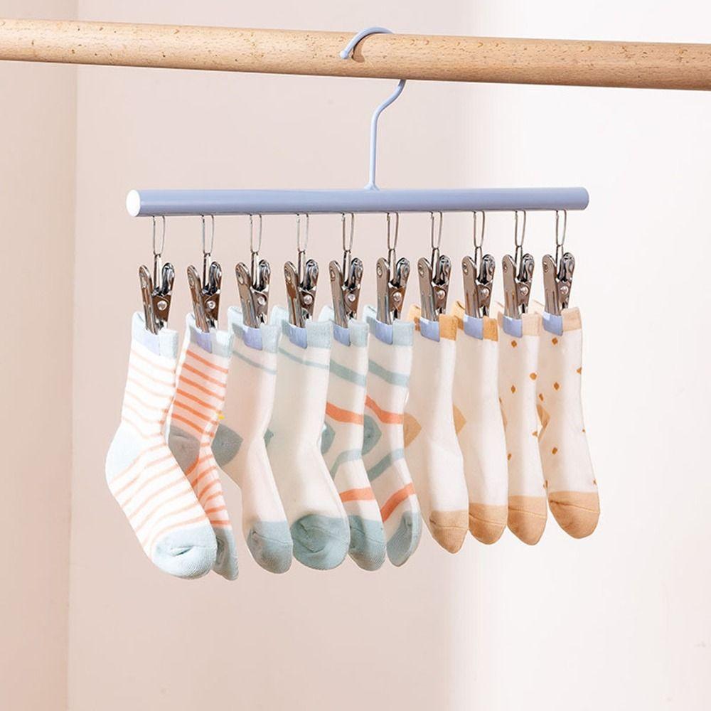 3Pcs Windproof Clothes Drying Hanger Anti-Slip Underwear Drying Clips Underwear Socks Holder Closet
