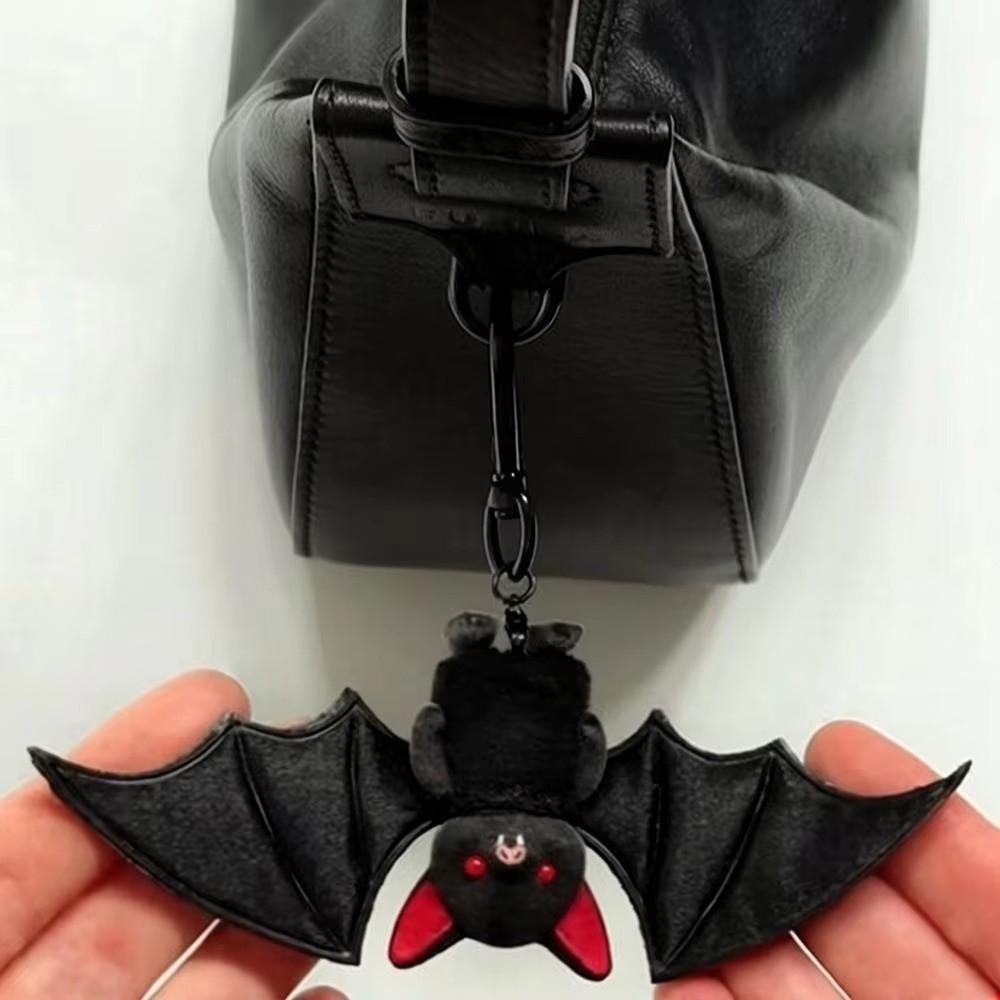 Gothic Bat Keychain with Wings Novelty Cute Bat Keyring Funny Bat Bag Charm  Halloween Gift