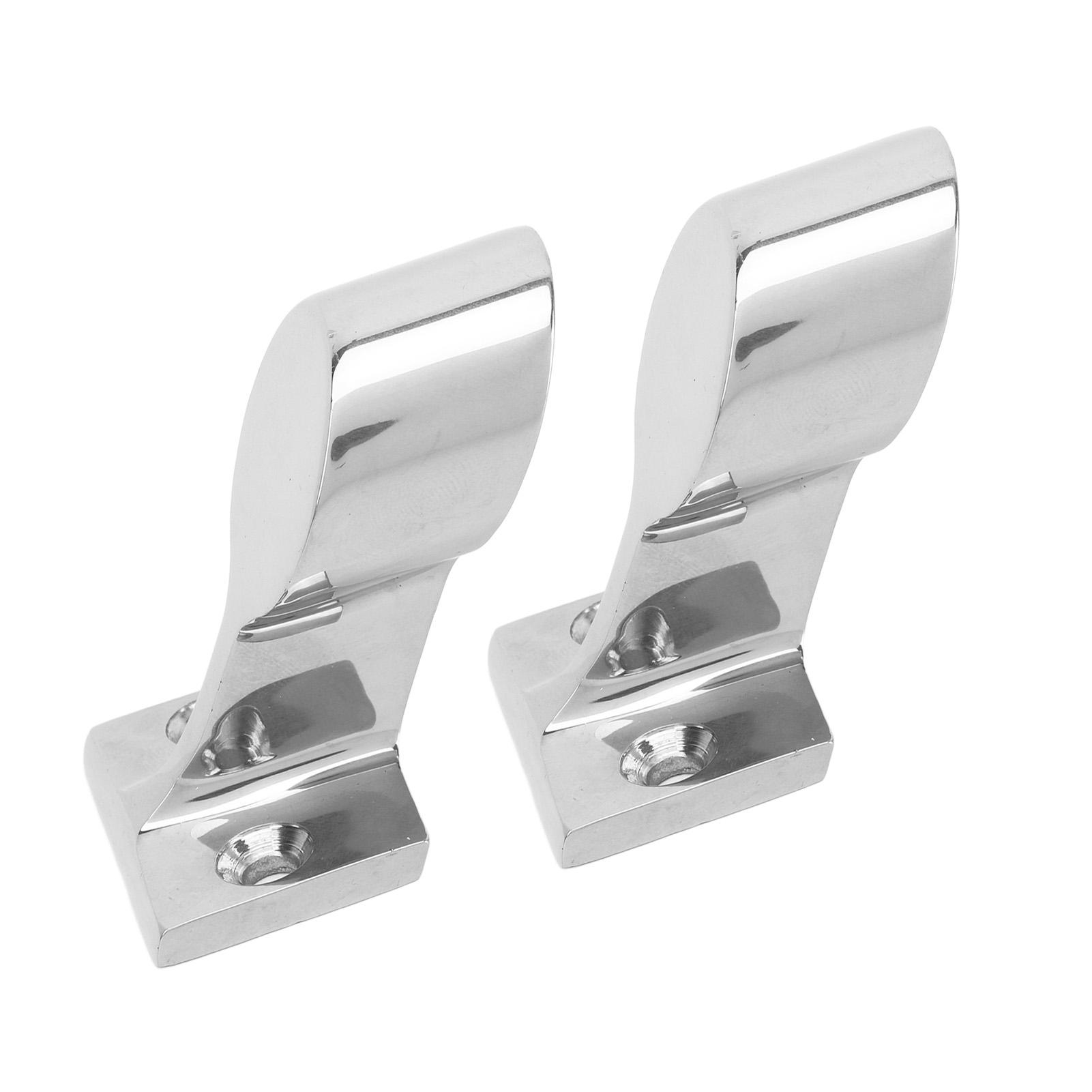 2PCS Stanchion Hand Rail Fitting 316 Stainless Steel Mirror Polishing Rustproof for Boat Yacht Marine