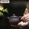 181ml Vintage Yixing Purple Clay Teapots Handmade Insect Interest Chrysanthemum Petals Pot Raw Ore Mud Kettle Zisha Tea Set Gift