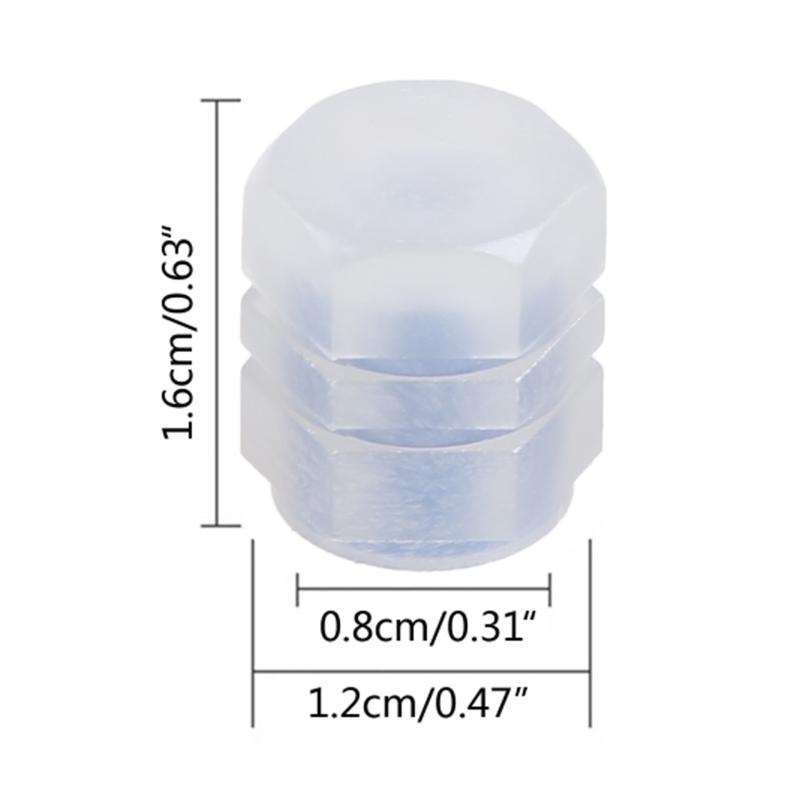 4 szt. świecących opon na zatyczki do trzpieni zaworów świecące w ciemności opony na zatyczki do trzpieni zaworów