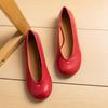 [Milk Good Soft Sole Big Head Shoes] Round Head Small Red Ladyshoes Niche Grandma Shoes Light Mouth Versatile One Pedal Single Shoes Women