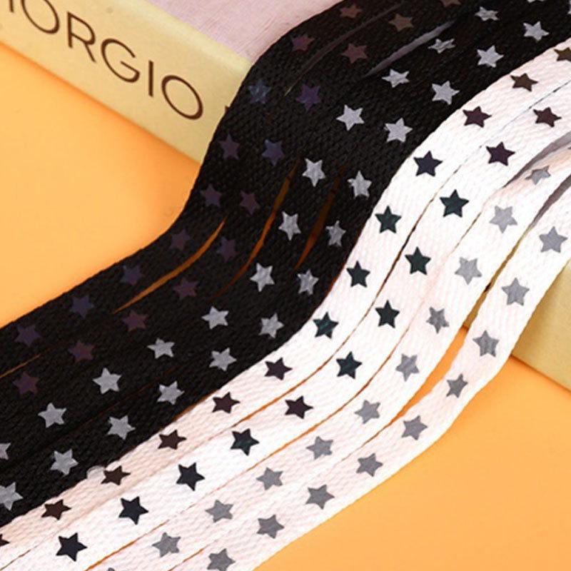 Reflective Star Luminous Flat Shoelaces for Sneakers