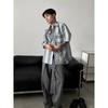 Men's Summer Plaid Oversized Short Sleeve Shirt Loose Fit Casual Streetwear Button Down Blouse For Daily Wear
