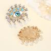 Fashion Luxury Rhinestone Devil Eyes Brooches For Women Coat Jewelry Party Accessries Gifts