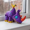 Multi-Jointed 3D Printing Rhinoceros Toy Simulation Anime Rhinoceros Toys  Halloween Decoration