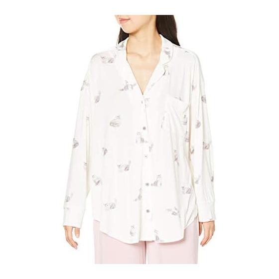 [Gelato Pique] Halloween Cat Pattern Shirt PWCT204240 Women s GRY Japan F (FREE Size)