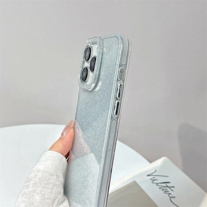 Luxuriöse, minimalistische, transparente TPU-Hülle mit Glitzer im IMD-Design für das iPhone 15 Pro Max 14 Plus 13 12 Pro 11, All-Inclusive-Absturzsicherung