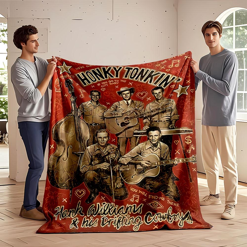 Honky Tonkin' Band Blanket for all seasons blanket lunch break throw gift