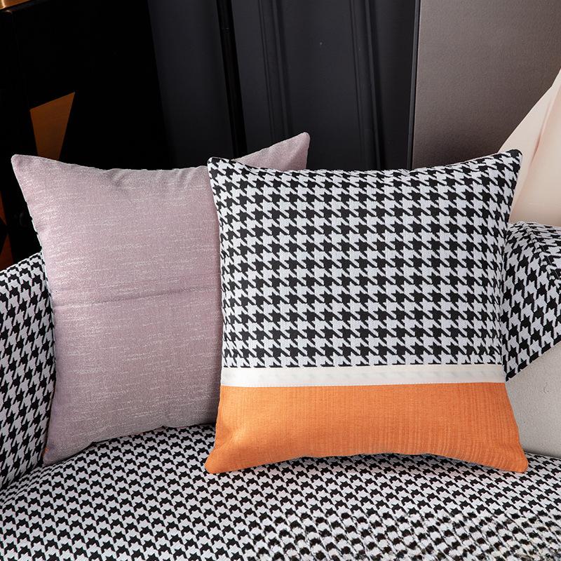 Chenille Sofa Cushion Four Seasons Universal Non-Slip High-End Sofa Cover Nordic Mat Light Luxury Houndstooth Cover Towel