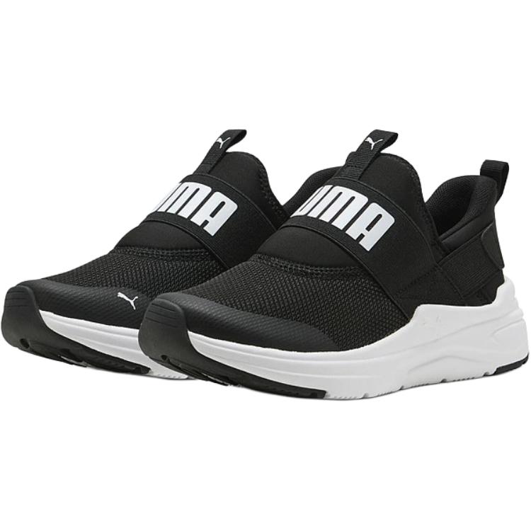 Puma Softride Wired 2 Ease In Jr Comfortable Versatile Durable Low Top Kids Running Shoes Kids sneaker Black 402831-01