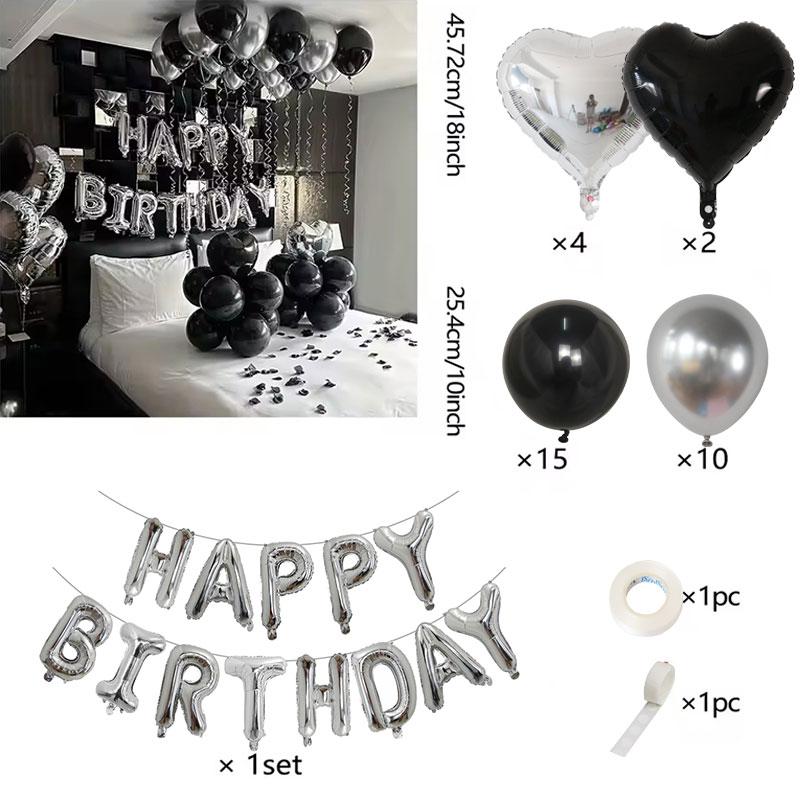 1Set 16Inch Happy Birthday Foil Balloons for Baby Shower Birthday Theme Party Decoration Kids Toys Gift Supplies Latex Globos