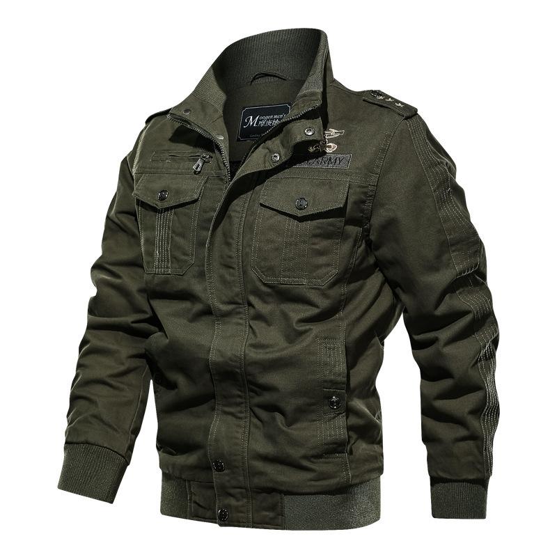 Middle-aged and Young Tooling Jacket Large Size Winter New Men's Jacket Fleece Thickened Military Uniform