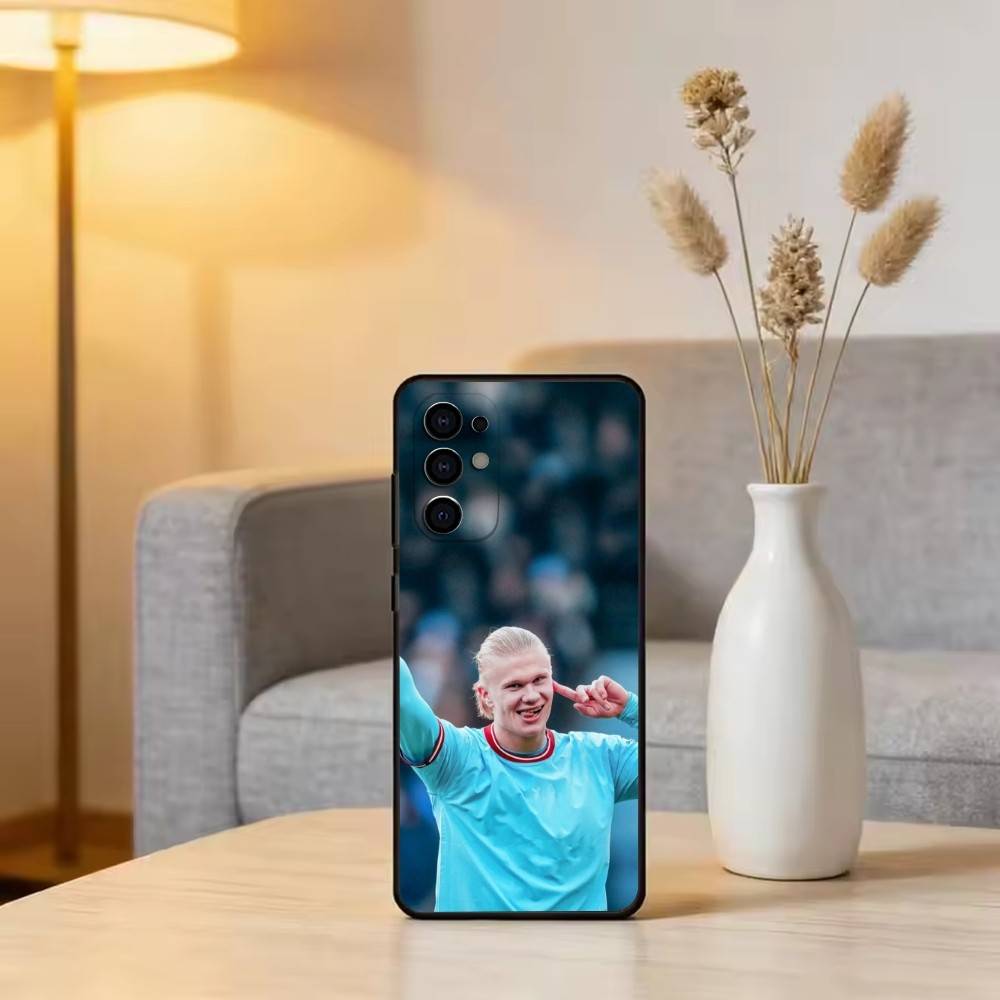 Football Star E-Erling H-Haaland Phone Case For Samsung S25,S24,S21,S22,S23,S30,Ultra,S20,Plus,Fe,Soft Silicone Black Cover