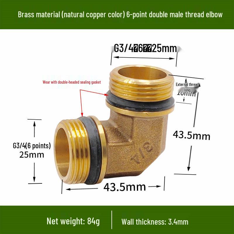 Copper Union with Inner/Outer Threads, Double Inner Thread Water Heater Connector Tee/Elbow Nipple, 46mm & 1" Thread, Different Diameters.