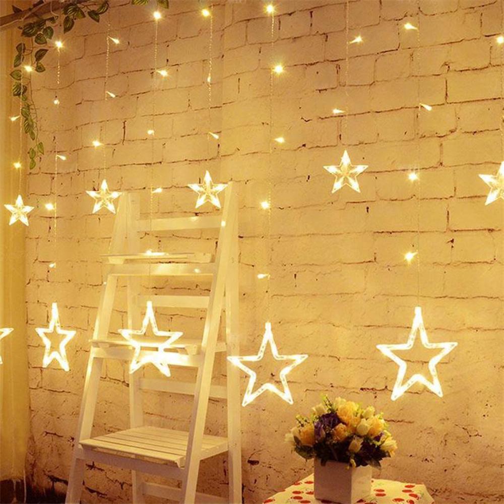 2.5M Christmas LED Lights Curtain String Lighting For Holiday Wedding Garland Party Decoration