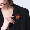 Krabben Modeaccessoire Süße Brosche für Damen Herren Vintage Emaille