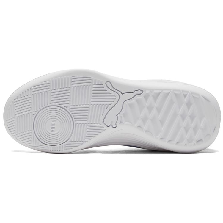 Puma Clyde All Pro Team Round Toe Lace-Up Shock Absorbing Non-Slip Durable Low-Top Basketball Shoes Unisex Sneaker White Gray Blue 195509-06