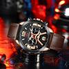 VA VA VOOM Mens Quartz Watches New Six Needle 8329 Casual Men's Watch Business Waterproof Date Quartz Watch Men Fashion Luminous Sport Clock