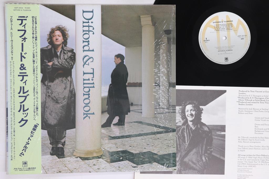 LP Record DIFFORD & TILBROOK - Difford & Tilbrook AMP28104 A&M 1984 Japan Obi Rock Used