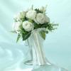 Durability Bridal Bouquet Light Weight Bouquet Handheld Silk Flower Bouquet for Outdoor Wedding Event