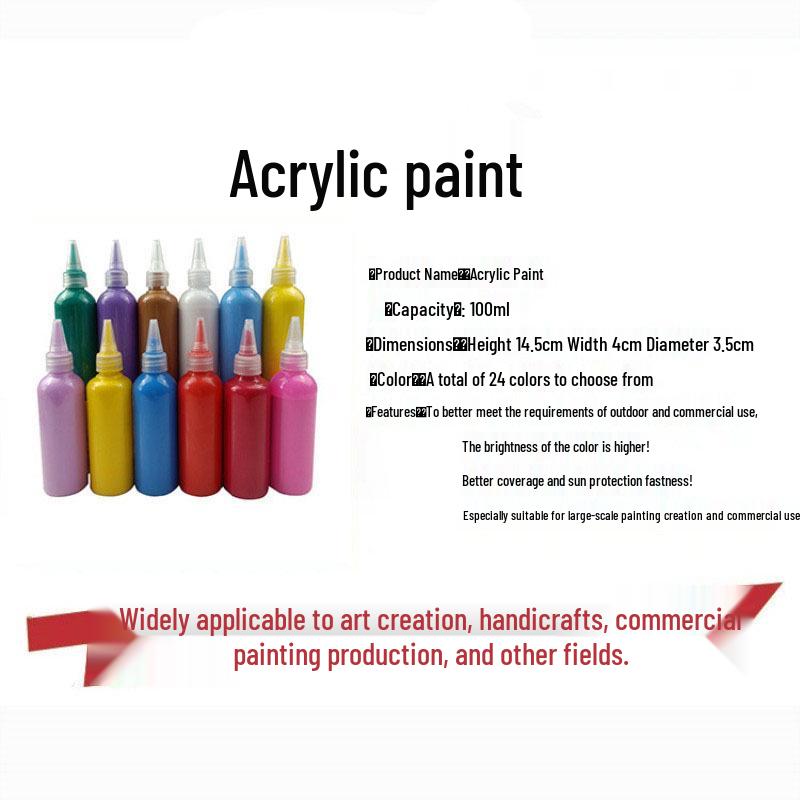 Set di Vernici Acriliche per Bambini - Flaconi da 100 ml per Pittura Artistica, Street Art e Bambole in Gesso