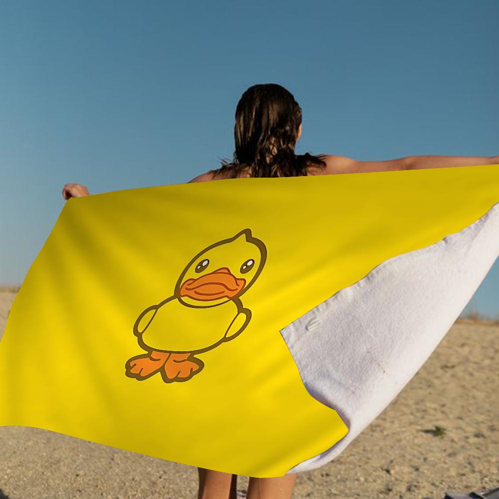 Gele Klassieke Rubberen Eend Cartoon Strandlaken Schattig Kawaii Kamerdecoratie Bad Meisjes Kinderen Handdoeken Voor Badkamer Douche