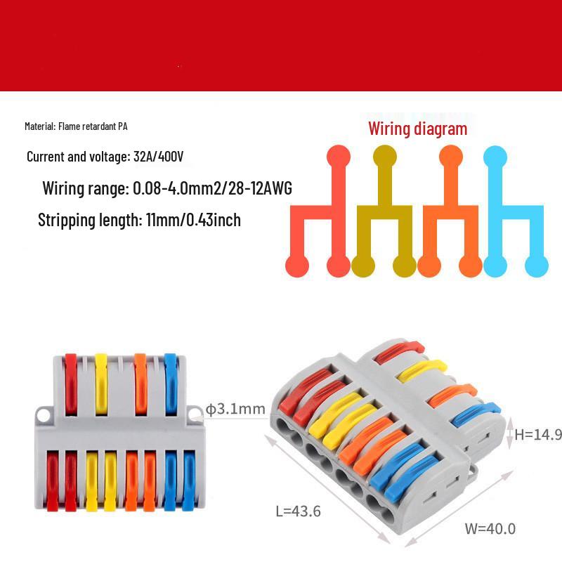 Universal Quick Connector: Soft/Hard Wire Terminal Splitter