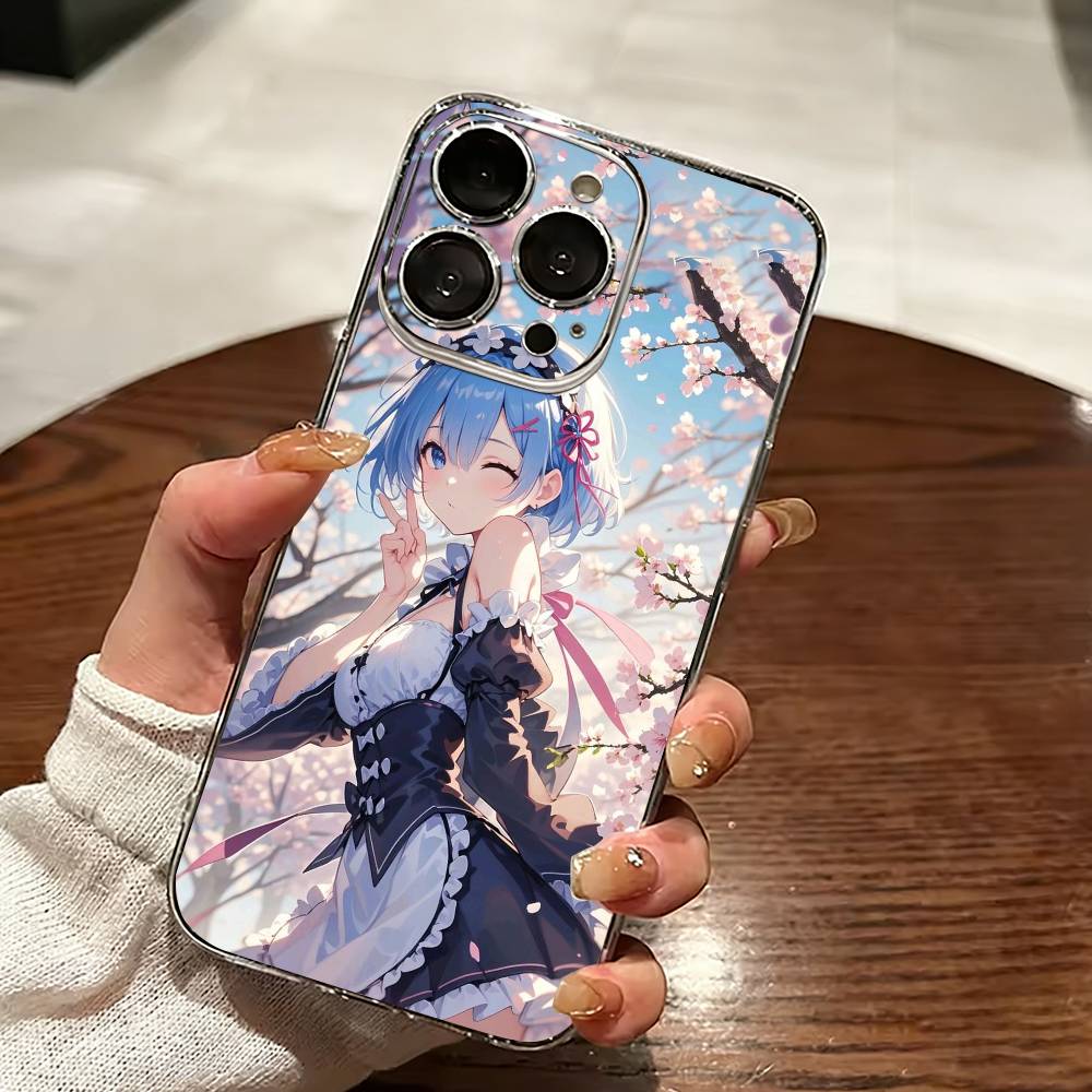 Re  Z-Zero Rem Phone Case Transparent Silicone Soft For iPhone 17 16 15 14 13 12 11 Mini Pro Max Plus iPhone17air