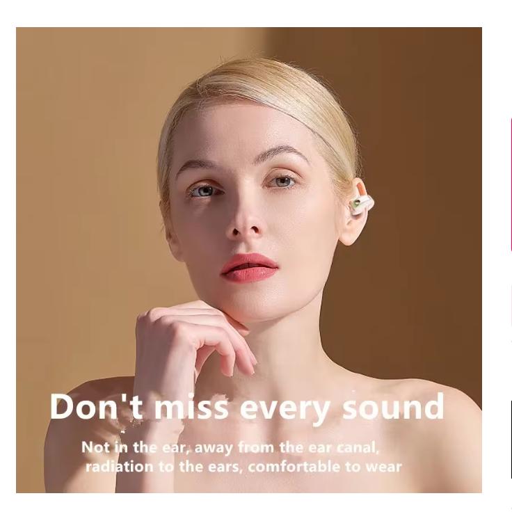 2025 Earphone Clip Wireless Bluetooth Headphone Air Conduction Headset High Quality TWS Auriculares Sport Noise Canceling