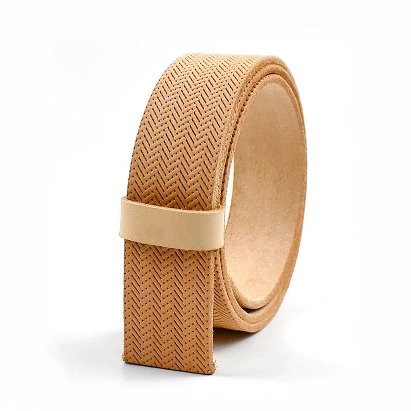 

3.8cm*110/120cm Deepeel Embossed Belts First Layer Cowhide Waistband Genuine Leather Belt for Man DIY Handmade Accessories 110cm
