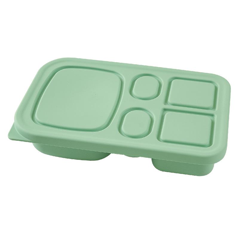 

Food grade silicone outdoor dipping sauce box dipping box microwave oven heating lunch box bento box fat reduction lunch box fresh-keeping box Dipping meal box зелёный