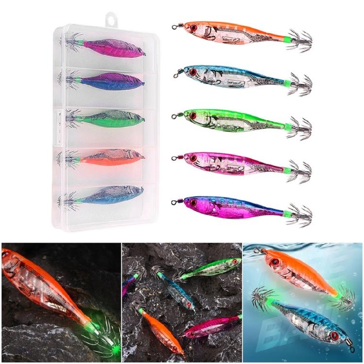 Fishing Lures Jig Hook Shrimp Lure Baits Squid Jig Artificial Hard Baits Squid Jig Cuttlefish Hook