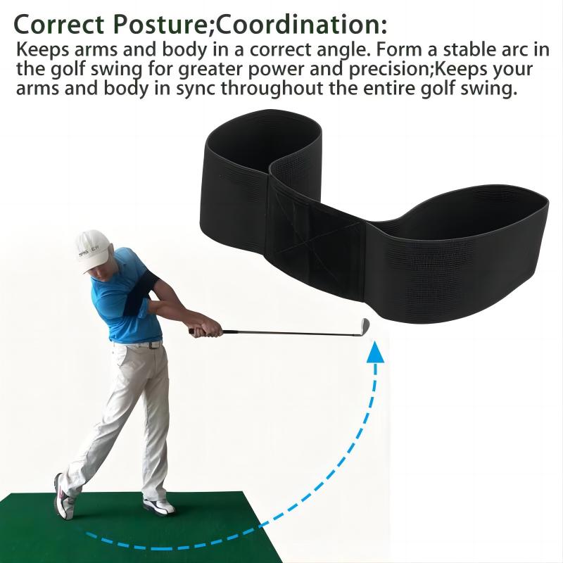 1Pc Elastic Golf Swing Trainer Arm Band Golf Swing Gesture Corrector Training Aid Golf Practicing Guid For Men Women Beginners