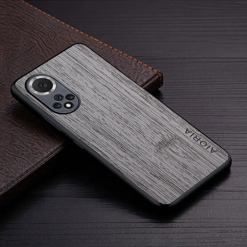 Case for Huawei Nova 9 Pro Funda Bamboo Wood Pattern Leather Phone Cover Luxury Coque for Huawei Nova 9 Case Capa
