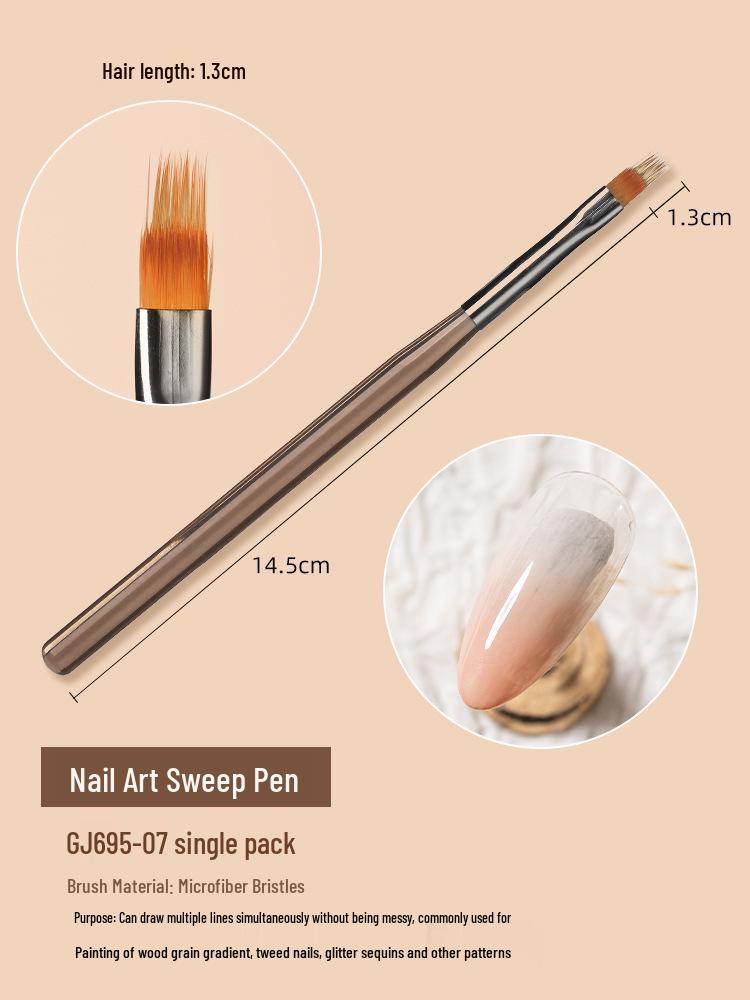 Japanese Nail Art Brush Set: Liner Gel Pens for Beginner Flower Painting & Blending