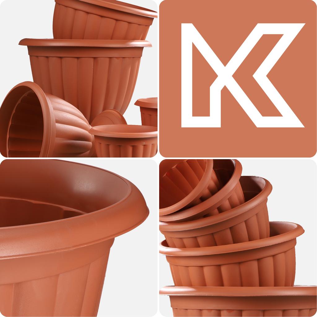 KADAX Flowerpot Garden Pot Lawn Terracotta