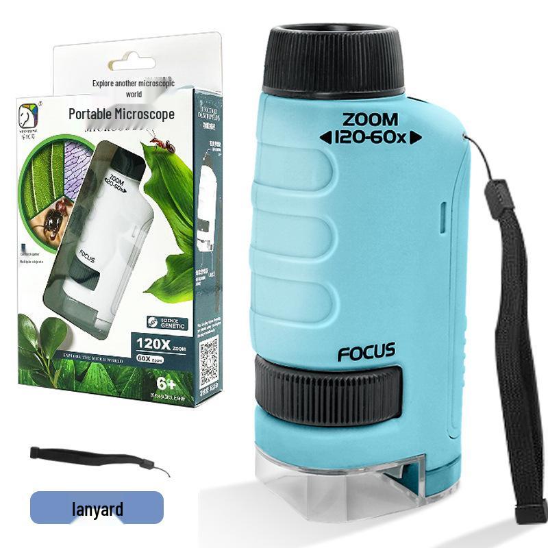 Portable HD Children's Microscope: Educational Science Experiment Set for Elementary Students