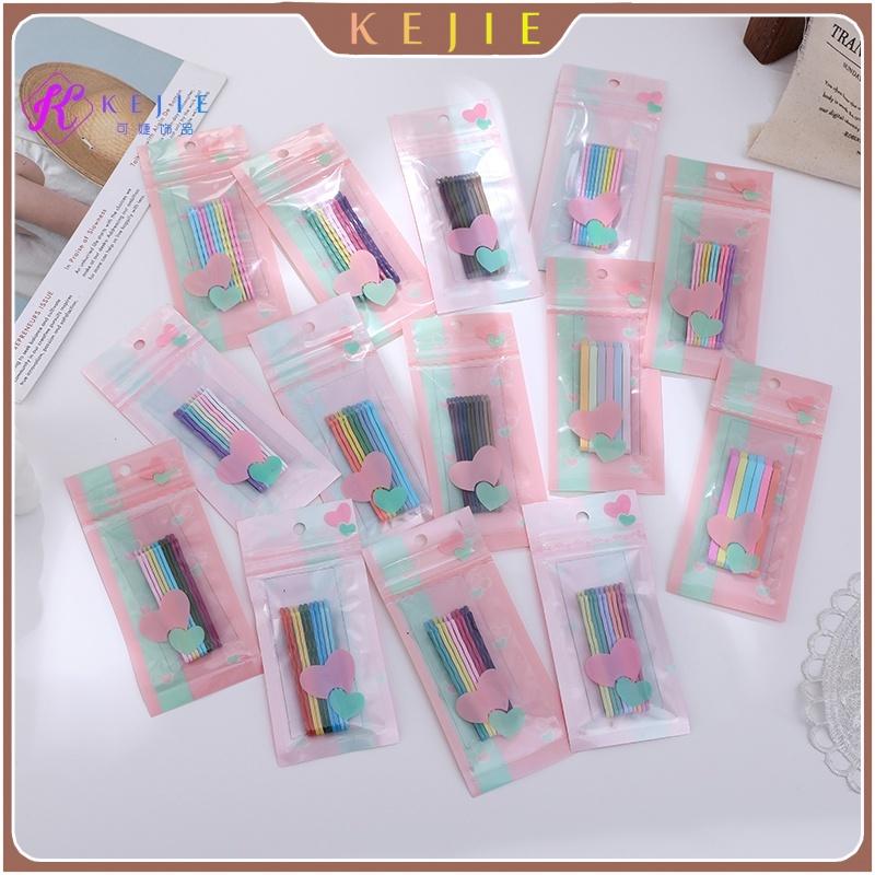 

Новый 10 шт./набор конфетного цвета заколка для волос модная заколка-одно слово прическа с челкой боковое украшение волнистая заколка женские аксессуары для волос