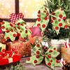 8PCS Red and Green Christmas Polka Dot Bow Decoration Christmas Accessories Gift Box Christmas Elf Tree Garland Decoration