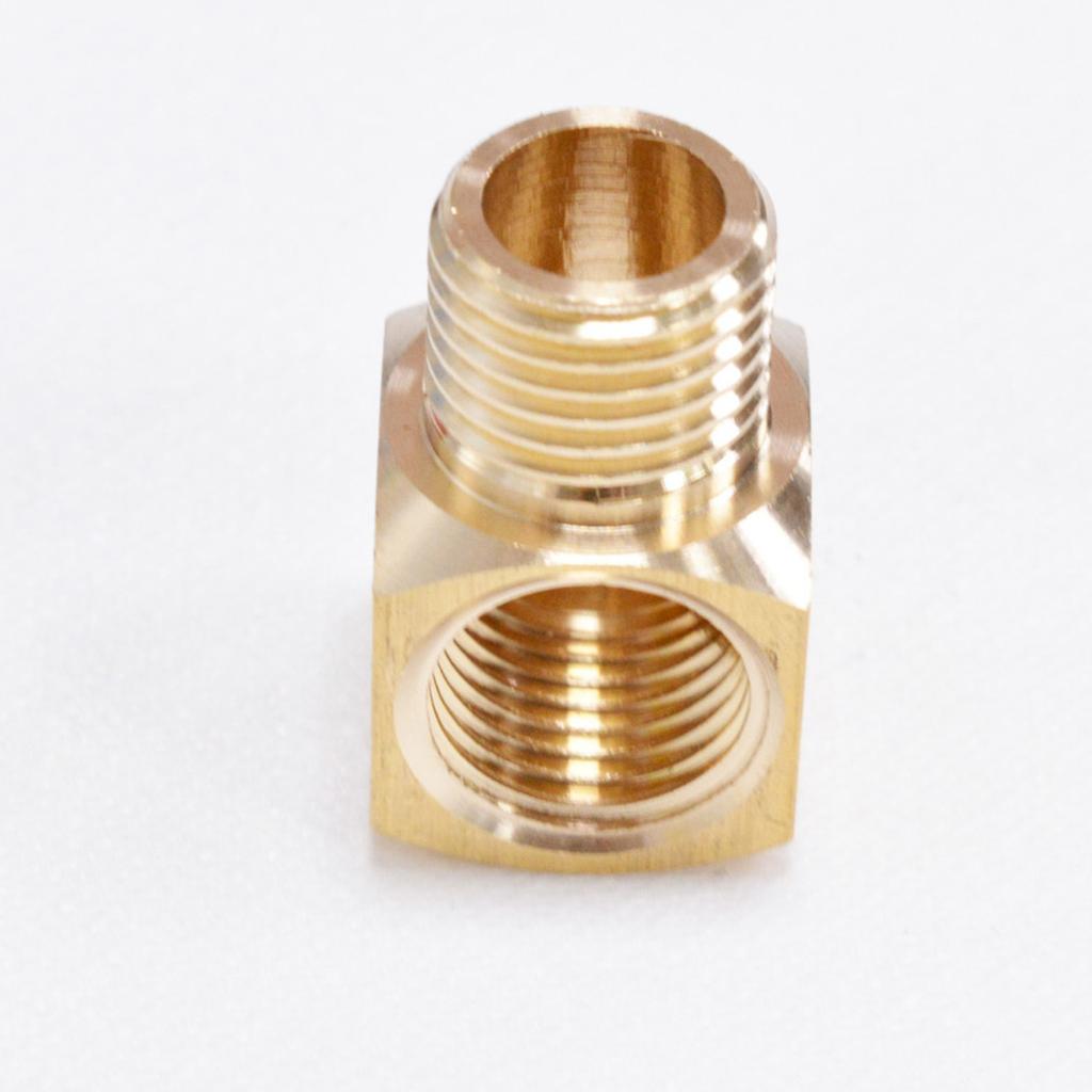 Pack Of 5 Brass Square Pipe Fittings Brass Elbow Connectors Metal Corner Pipe Joints for Home Plumbing & Water Supply
