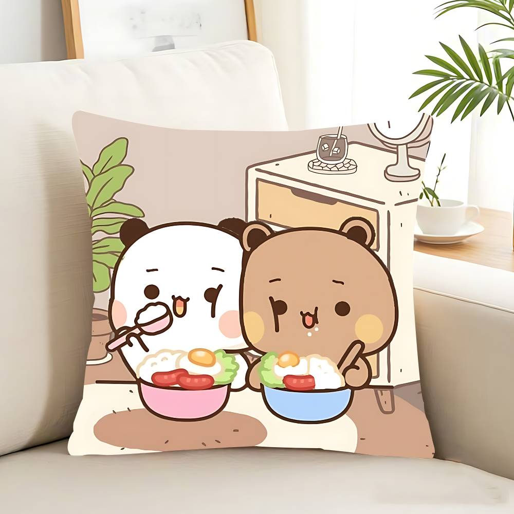 Bubu And Dudu Cute Cartoon Pillow Case Removable Washable Cushion Cover – All-Season Soft Linen